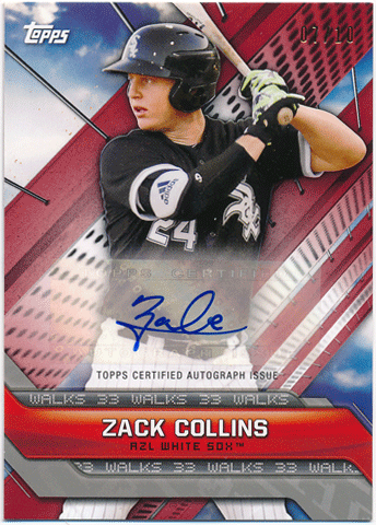 トレカショップ Rookie Star Zack Collins MLB 2017 Topps Pro Debut Red Signature