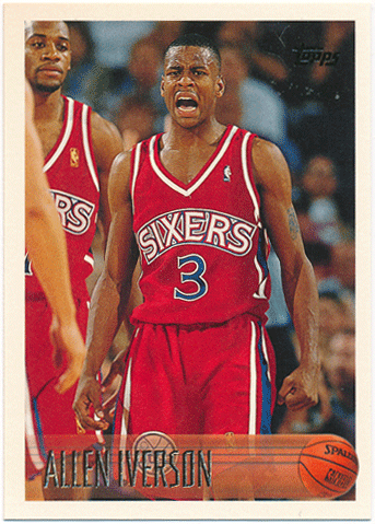 Allen Iverson NBA 1996-97 Topps RC #171 Rookie Card