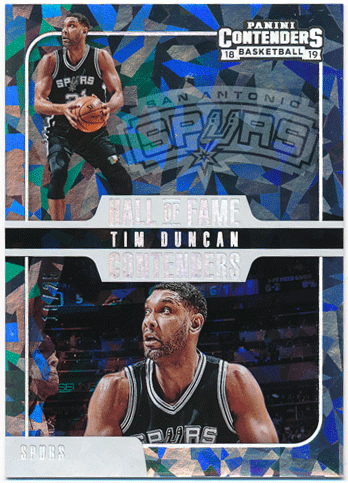 Tim Duncan NBA 2018-19 Panini Contenders Hall of Fame Cracked Ice 10/25